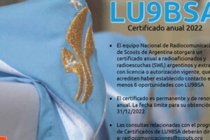 LU9BSA: Certificado Anual a 6 Contactos