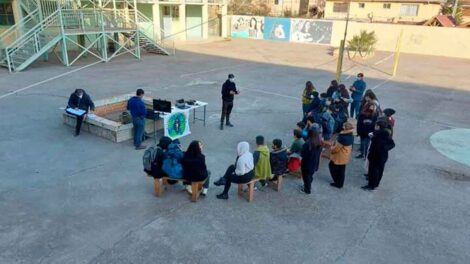 Demostración en colegio que es la Radioafición