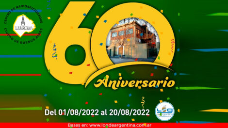 Certificado: "60º ANIVERSARIO DE LU5CBA"