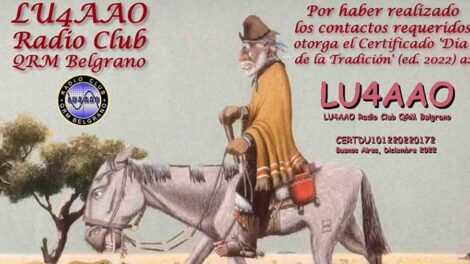 Certificado y QSL Día de la Tradición edición 2022