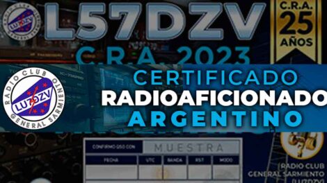 LU7DZV: Certificado Radioaficionado Argentino (C.R.A. 2023)